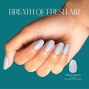 Color Street Breath of Fresh Air Light Gray Nail Polish